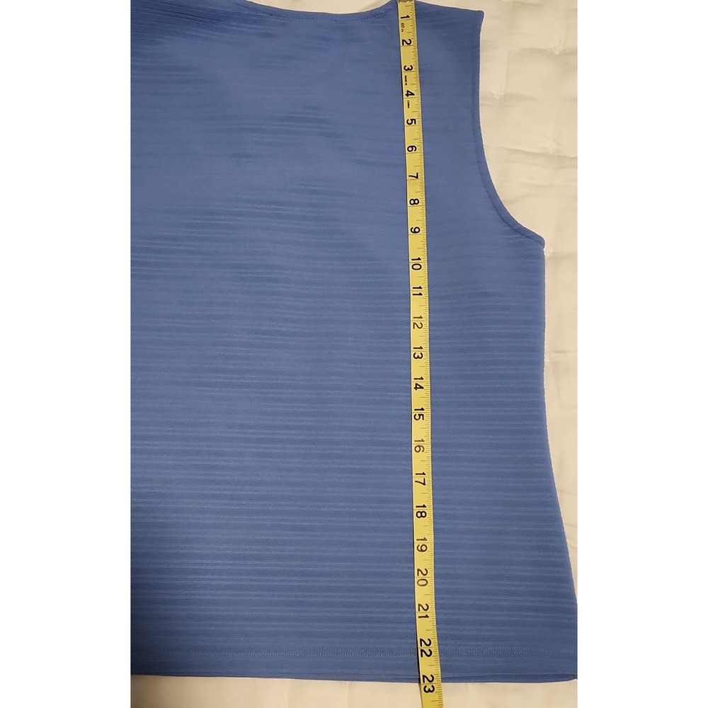Michael Kors Chive Blue Lace Up Grommet Sleeveless Top Size M MSRP $98 - Picture 10 of 11